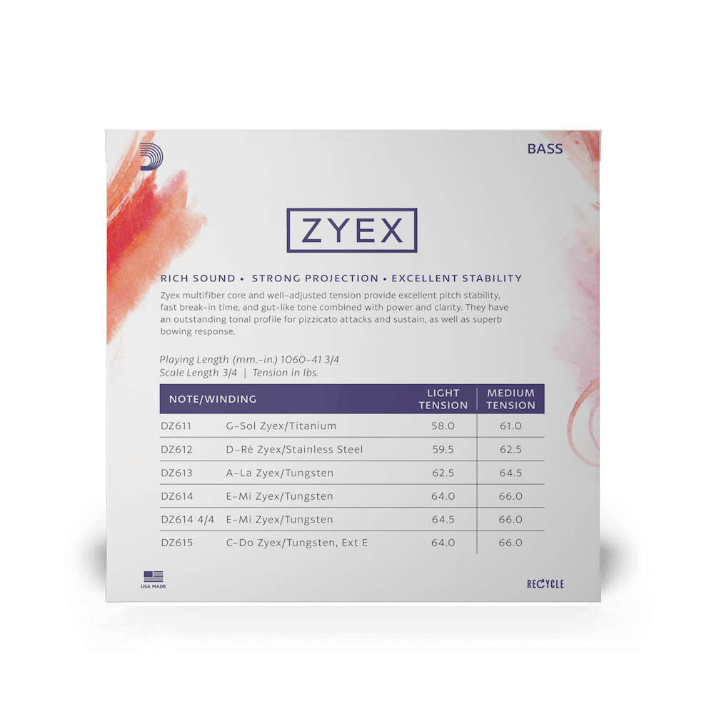 D'Addario Zyex Double Bass Strings