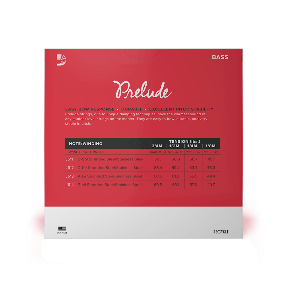 D'Addario Prelude Double Bass Strings